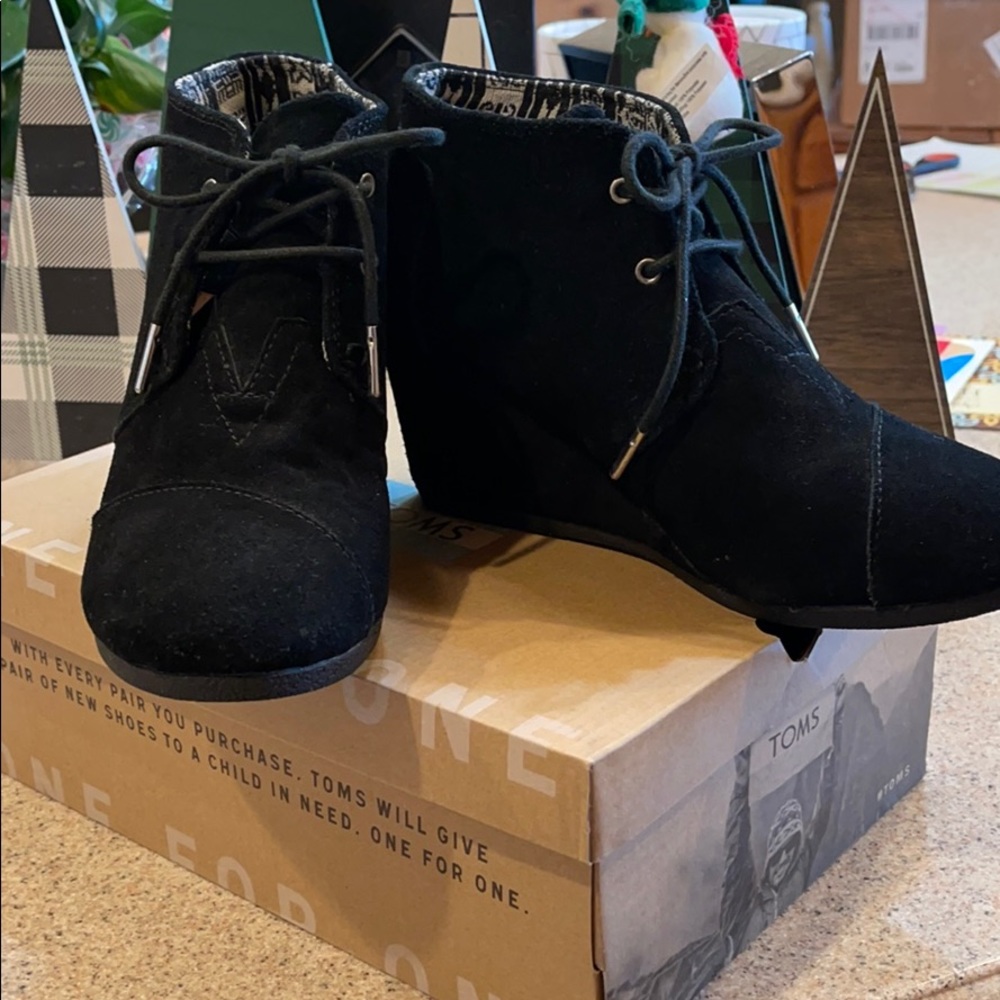 Black suede booties